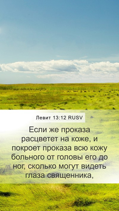 Левит 13:12 RUSV Mobile Phone Wallpaper - Если же проказа расцветет - Mobile Bible Verse Wallpaper