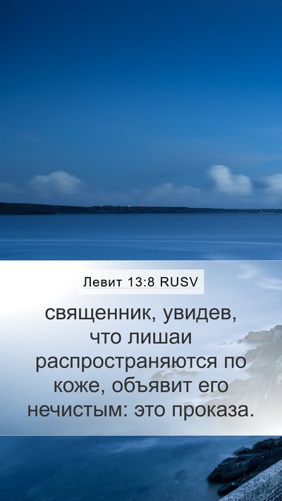 Левит 13:8 RUSV Mobile Phone Wallpaper - священник, увидев, что - Mobile Bible Verse Wallpaper