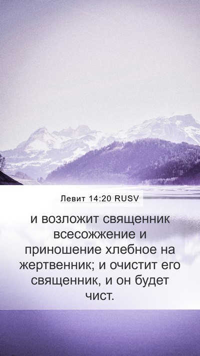 Левит 14:20 RUSV Bible Verse Image