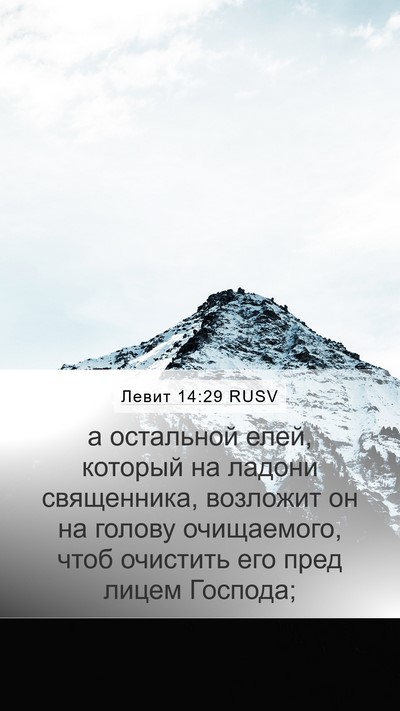 Левит 14:29 RUSV Mobile Phone Wallpaper - а остальной елей, который - Mobile Bible Verse Wallpaper