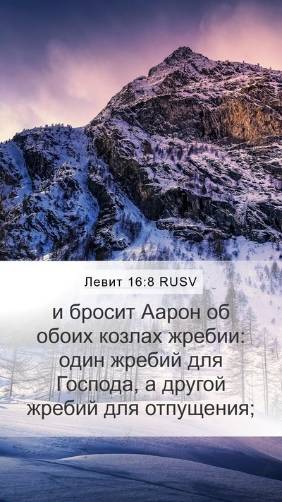 Левит 16:8 RUSV Mobile Phone Wallpaper - и бросит Аарон об обоих - Mobile Bible Verse Wallpaper