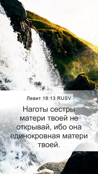 Левит 18:13 RUSV Mobile Phone Wallpaper - Наготы сестры матери твоей - Mobile Bible Verse Wallpaper