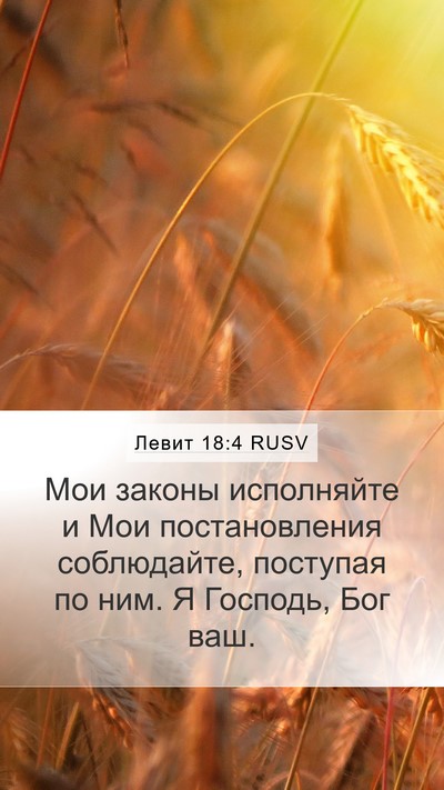 Левит 18:4 RUSV Bible Verse Image