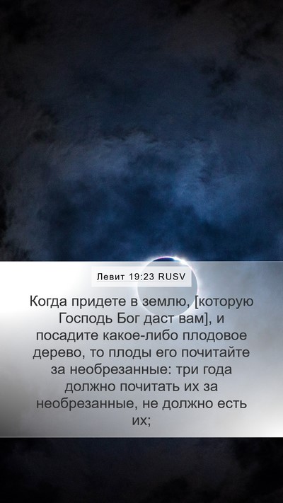 Левит 19:23 RUSV Bible Verse Image