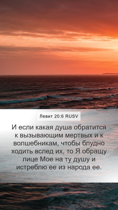Левит 20:6 RUSV Bible Verse Image
