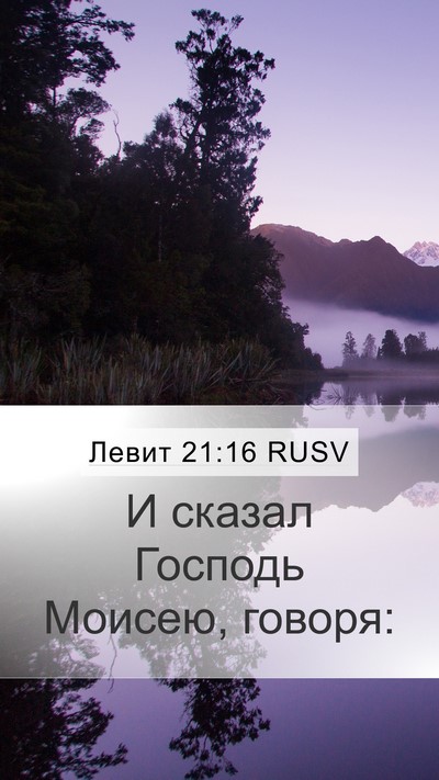Левит 21:16 RUSV Mobile Phone Wallpaper - И сказал Господь Моисею, - Mobile Bible Verse Wallpaper
