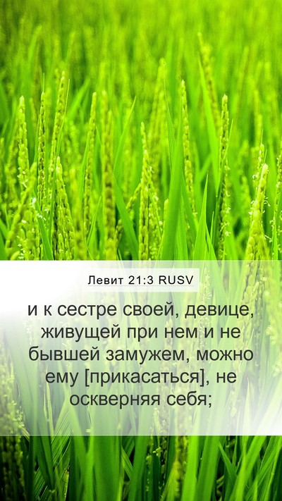 Левит 21:3 RUSV Mobile Phone Wallpaper - и к сестре своей, девице, - Mobile Bible Verse Wallpaper
