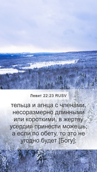 Левит 22:23 RUSV Bible Verse Image