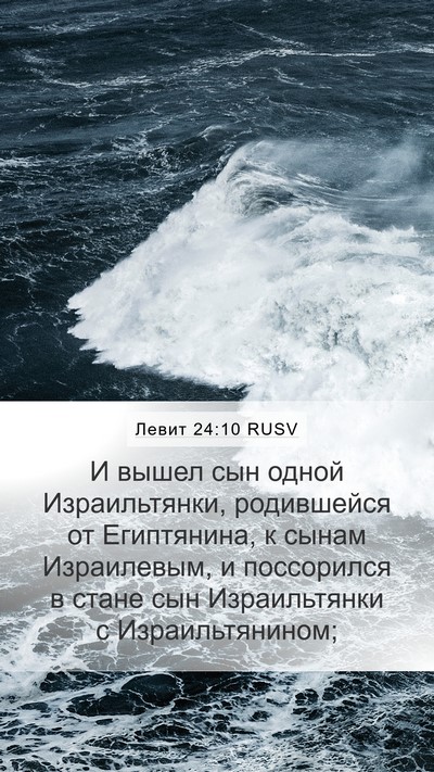 Левит 24:10 RUSV Bible Verse Image