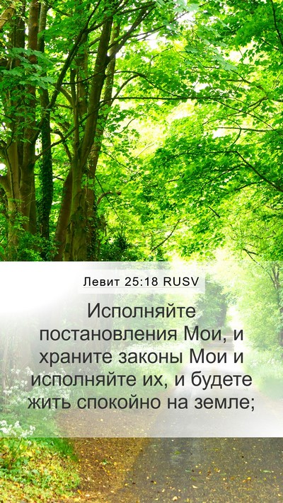 Левит 25:18 RUSV Bible Verse Image