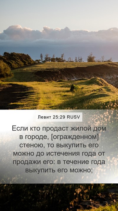 Левит 25:29 RUSV Bible Verse Image