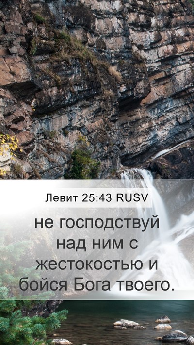 Левит 25:43 RUSV Bible Verse Image
