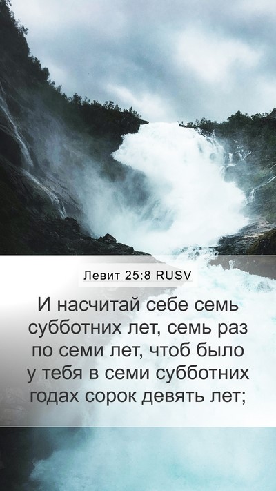 Левит 25:8 RUSV Bible Verse Image