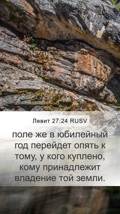 Левит 27:24 RUSV Mobile Phone Wallpaper - поле же в юбилейный год - Mobile Bible Verse Wallpaper