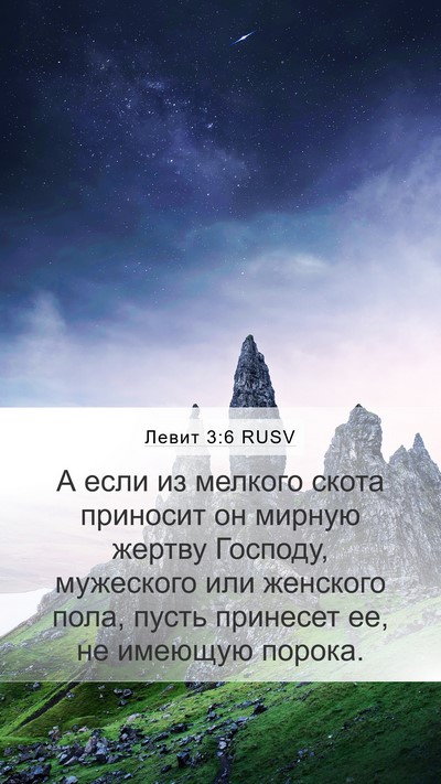 Левит 3:6 RUSV Bible Verse Image