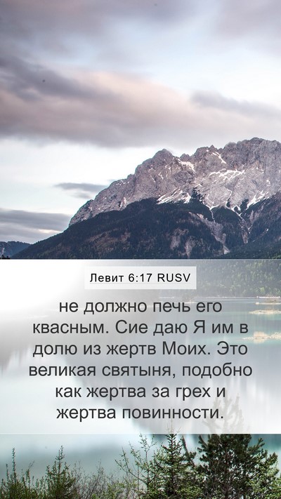 Левит 6:17 RUSV Bible Verse Image