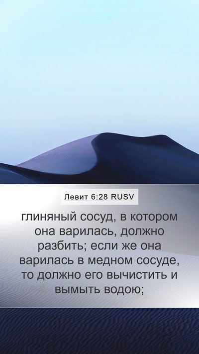 Левит 6:28 RUSV Bible Verse Image