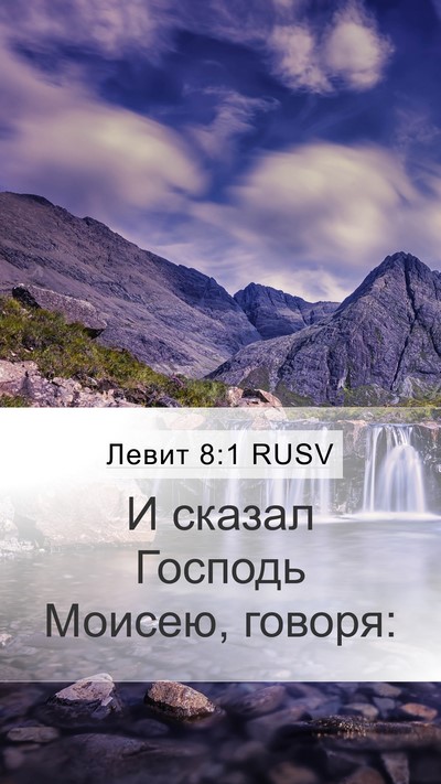 Левит 8:1 RUSV Bible Verse Image