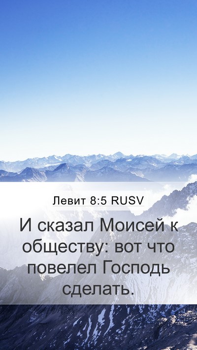 Левит 8:5 RUSV Mobile Phone Wallpaper - И сказал Моисей к обществу: - Mobile Bible Verse Wallpaper