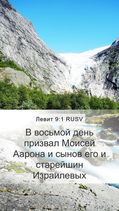 Левит 9:1 RUSV Bible Verse Image