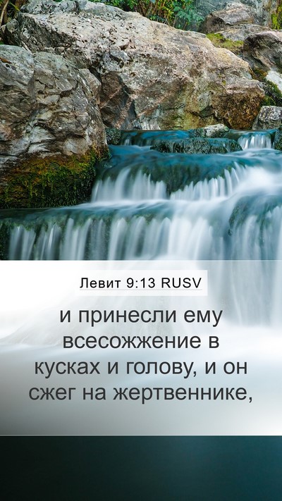 Левит 9:13 RUSV Bible Verse Image