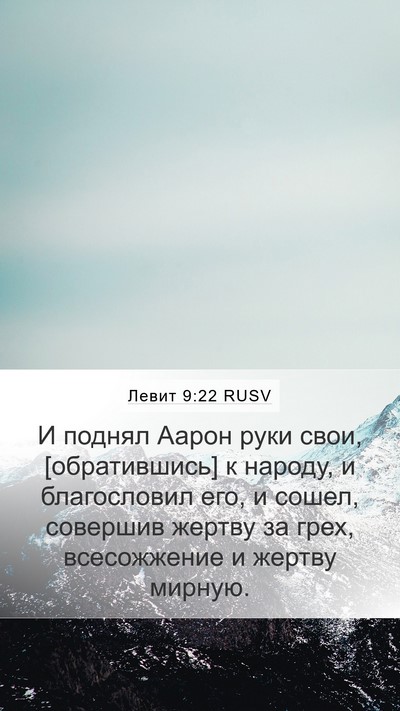 Левит 9:22 RUSV Bible Verse Image
