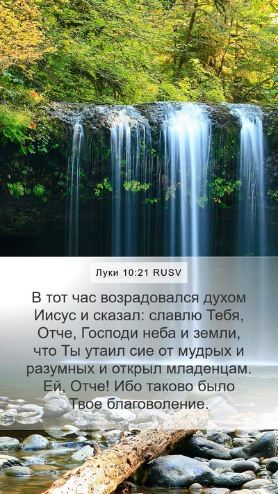 Луки 10:21 RUSV Bible Verse Image