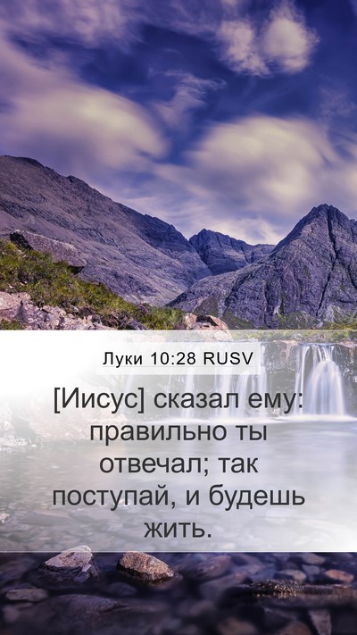 Луки 10:28 RUSV Mobile Phone Wallpaper - [Иисус] сказал ему: - Mobile Bible Verse Wallpaper