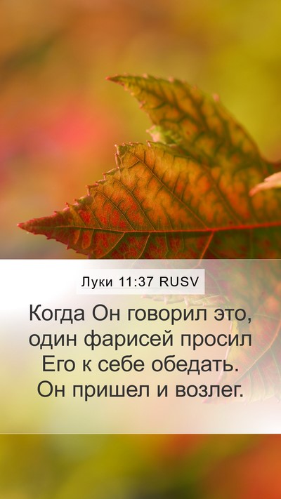 Луки 11:37 RUSV Bible Verse Image