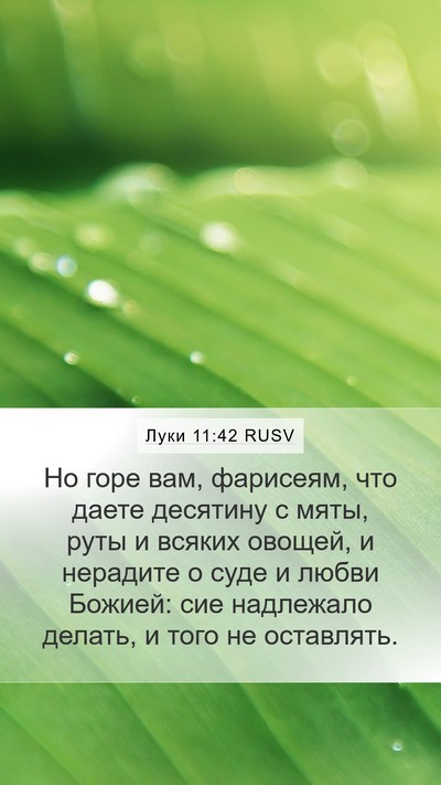 Луки 11:42 RUSV Bible Verse Image