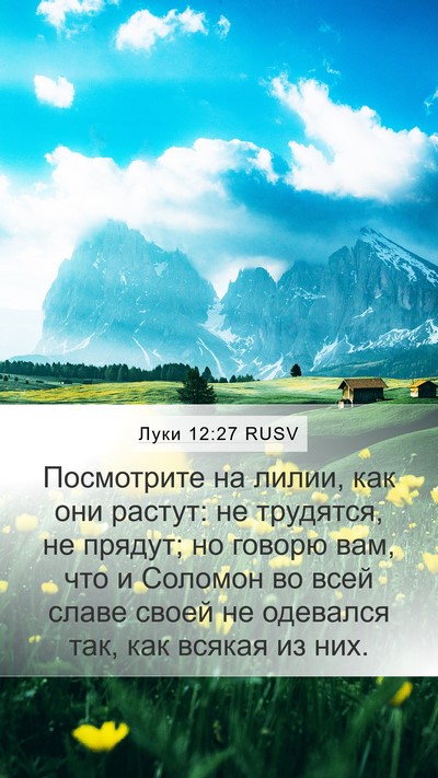 Луки 12:27 RUSV Bible Verse Image