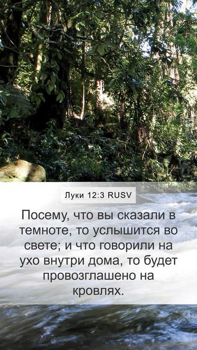 Луки 12:3 RUSV Bible Verse Image