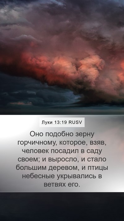 Луки 13:19 RUSV Bible Verse Image
