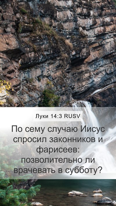Луки 14:3 RUSV Bible Verse Image