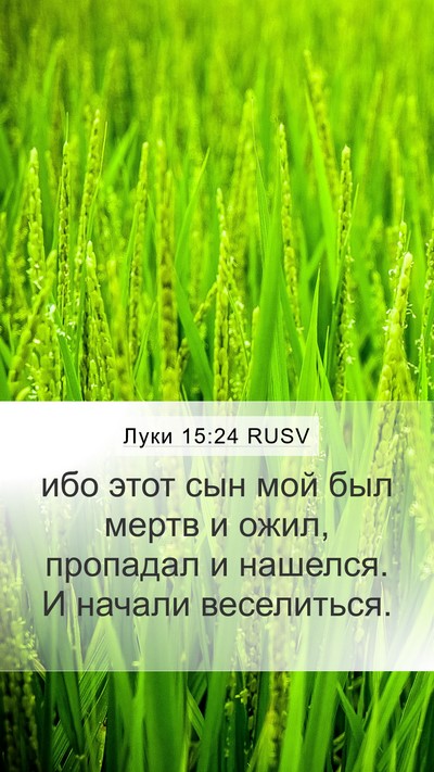 Луки 15:24 RUSV Bible Verse Image