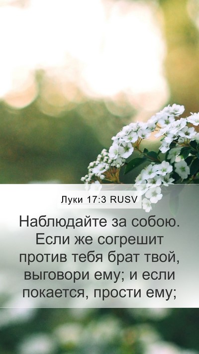 Луки 17:3 RUSV Mobile Phone Wallpaper - Наблюдайте за собою. Если - Mobile Bible Verse Wallpaper