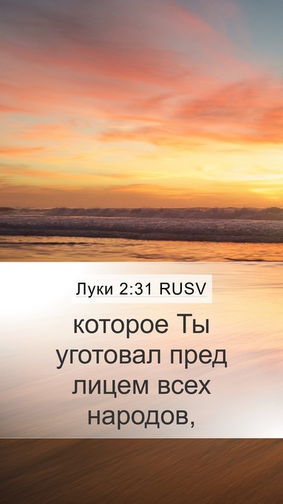 Луки 2:31 RUSV Mobile Phone Wallpaper - которое Ты уготовал пред - Mobile Bible Verse Wallpaper