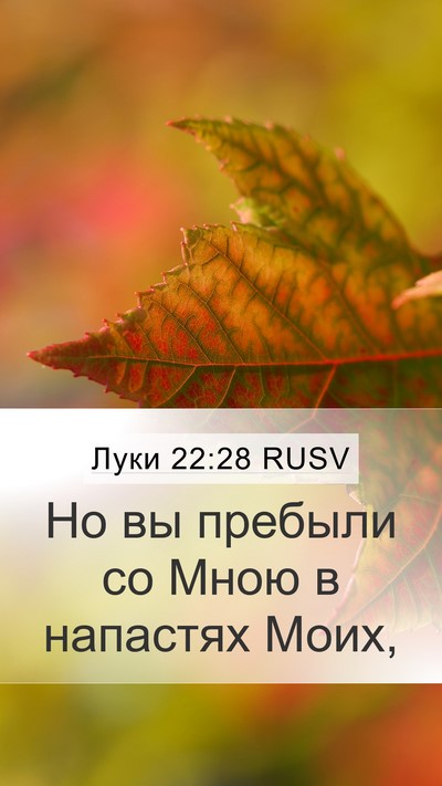 Луки 22:28 RUSV Bible Verse Image