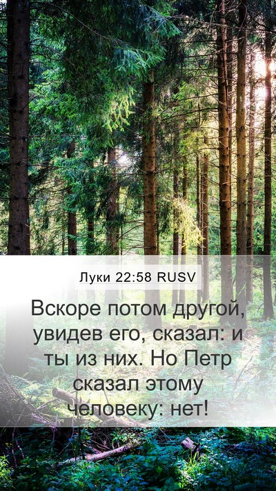 Луки 22:58 RUSV Bible Verse Image