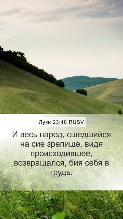 Луки 23:48 RUSV Bible Verse Image