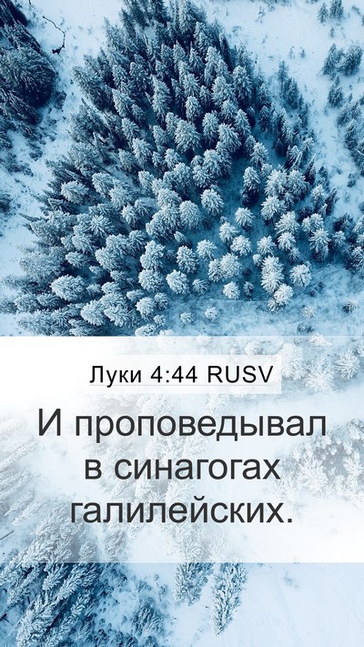 Луки 4:44 RUSV Mobile Phone Wallpaper - И проповедывал в синагогах - Mobile Bible Verse Wallpaper