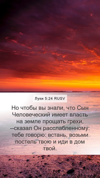 Луки 5:24 RUSV Mobile Phone Wallpaper - Но чтобы вы знали, что Сын - Mobile Bible Verse Wallpaper