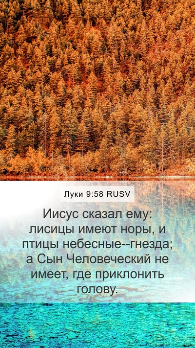 Луки 9:58 RUSV Bible Verse Image