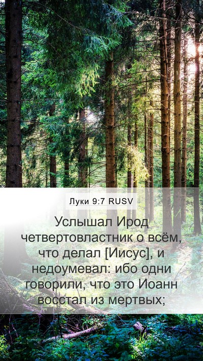 Луки 9:7 RUSV Bible Verse Image