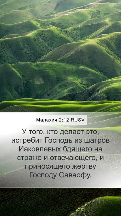 Малахия 2:12 RUSV Mobile Phone Wallpaper - У того, кто делает это, - Mobile Bible Verse Wallpaper