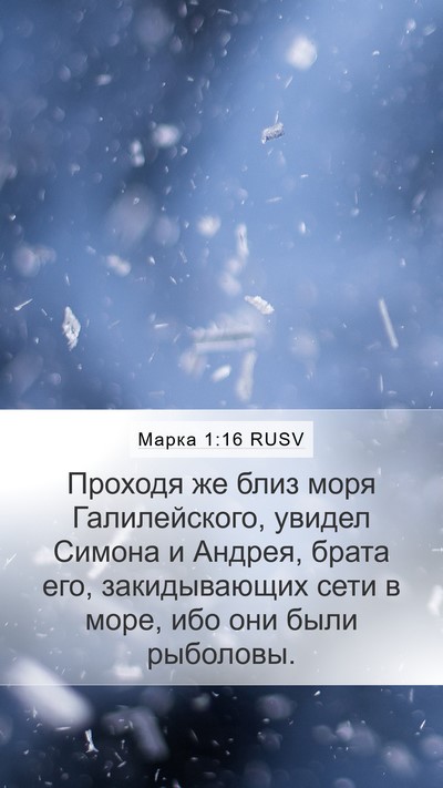 Марка 1:16 RUSV Bible Verse Image