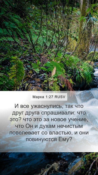 Марка 1:27 RUSV Bible Verse Image