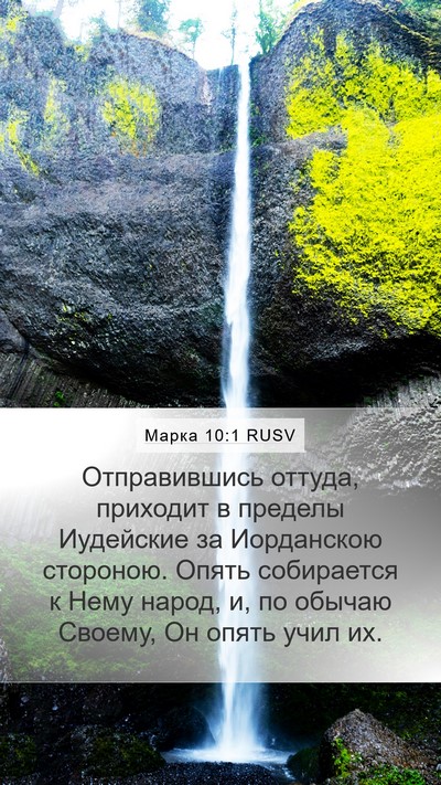 Марка 10:1 RUSV Bible Verse Image