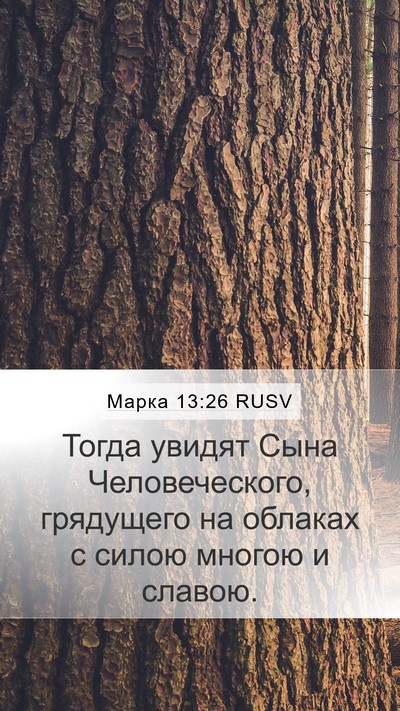 Марка 13:26 RUSV Bible Verse Image