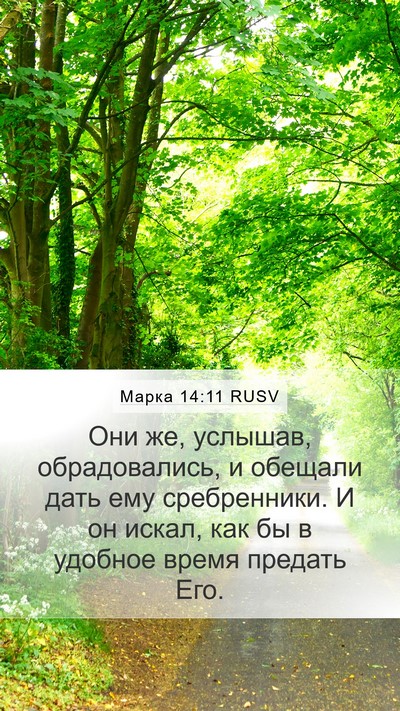 Марка 14:11 RUSV Bible Verse Image